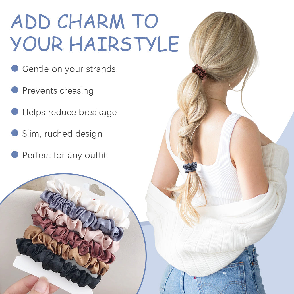 MAYCREATE Satin Hair Scrunchies 6-Colors Girls Women Elastic Hair Scrunchies Hair Ties Fashion Hair Accessories Gift for Girls MAYCREATE Satin Hair Scrunchies 6-Colors Girls Women Elastic Hair Scrunchies Hair Ties Fashion Hair Accessories Gift for Girls